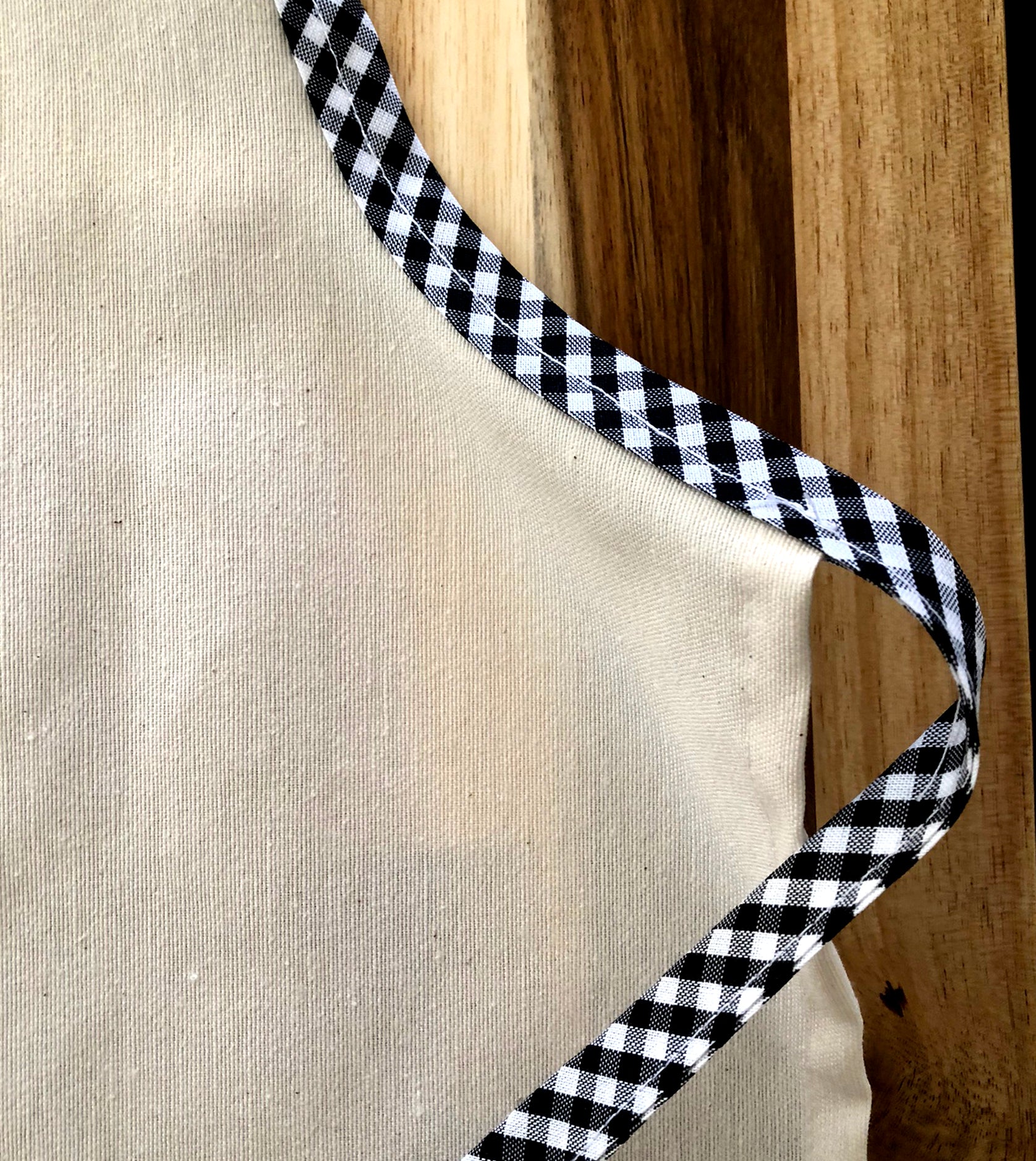 Delantal Minichef Vichy Negro